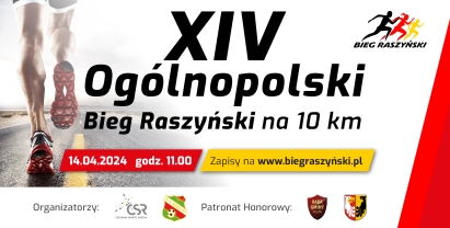 Plakat: XIV Ogólnopolski Bieg Raszyński na 10 km