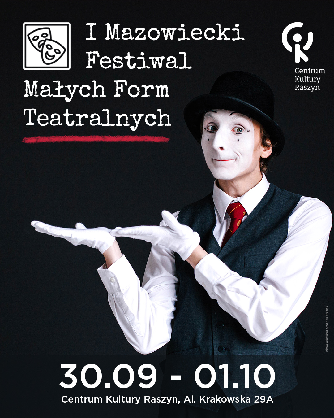 Plakat: I Mazowiecki Festiwal Małych Form Teatralnych